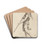 Soldier Holding a Cane with Both Hands, Walking Toward the Left by Salvator Rosa Drink Coasters - set of 4