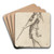 Soldier Holding a Cane with Both Hands, Walking Toward the Left by Salvator Rosa Art Drink Coaster set