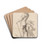 Two Soldiers, One Seen From Behind, Holding a Club by Salvator Rosa Drink Coasters - set of 4