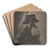A Lady with a Veil by Constantin Guys Art Drink Coaster set