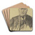 Portrait of a man by Max Liebermann Art Drink Coaster set
