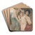 Two women & putto by William Bouguereau Art Drink Coaster set