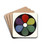 Darkened Shades of the Primaries and their Complementaries by James Ward Drink Coasters - set of 4