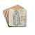 Staand meisje bij een bloemperk by Jozef Israls Drink Coasters - set of 4