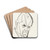 Portrt Otto Rhle by Hermann Scherer Drink Coasters - set of 4
