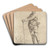 Soldier, Standing, Holding a Pike with Both Hands by Salvator Rosa Art Drink Coaster set
