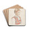 Kvinne i halvfigur, Viky by Adolph Tidemand Drink Coasters - set of 4