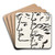 Drie mannenkoppen by Leo Gestel Art Drink Coaster set