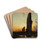 Sunset by the Ruins by Hermann David Salomon Corrodi Drink Coasters - set of 4 Sunset by the Ruins by Hermann David Salomon Corrodi Drink Coasters - set of 4