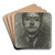 Portrait of Jean Ajalbert by Eugne Carriere Art Drink Coaster set