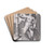 Temperancia (Temperance) by Lucas Van Leyden Drink Coasters - set of 4 Temperancia (Temperance) by Lucas Van Leyden Drink Coasters - set of 4
