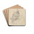 szkic do obrazu 'Noc w Pompejach. wietlik' by Henryk Siemiradzki Drink Coasters - set of 4