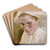 Woman's Head, Rehearsal For The Final Sketch Of The Peter Brahe Series by Albert Edelfelt Art Drink Coaster set