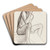 Istuva alaston mies, luonnos by Magnus Enckell Art Drink Coaster set