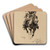 Study for The Stampede by William Robinson Leigh Art Drink Coaster set