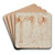 Studies of legs, knees and arms by Rosso Fiorentino Art Drink Coaster set