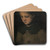 La fillette en gris by Thodule Ribot Art Drink Coaster set La fillette en gris by Thodule Ribot Art Drink Coaster set