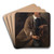 The Sculptor Jens Adolf Jerichau, the Artist's Husband by Elisabeth Jerichau Baumann Art Drink Coaster set