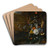 Still life of flowers,with butterflies, insects, a lizard and toads, beside a pool by Rachel Ruysch Art Drink Coaster set Still life of flowers,with butterflies, insects, a lizard and toads, beside a pool by Rachel Ruysch Art Drink Coaster set