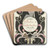 The Fashion Magazine as Temptress by George Barbier Art Drink Coaster set
