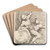 Man, Pointing Upward, and Soldier in Repose by Salvator Rosa Art Drink Coaster set