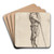 Soldier Supported by a Long Cane, Facing Right by Salvator Rosa Art Drink Coaster set