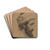 Mannshode med turban by Adolph Tidemand Drink Coasters - set of 4