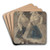 Two Soubrettes by Constantin Guys Art Drink Coaster set