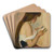Jeune fille lisant by Pierre-Auguste Renoir Art Drink Coaster set