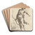 Man with Bow, Pointing to the Right by Salvator Rosa Art Drink Coaster set