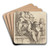 Five Soldiers by Salvator Rosa Art Drink Coaster set