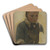 Brustbild eines kleinen Bauernmdchens by Jakob Becker Art Drink Coaster set