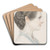 Portrait of a lady in profile by Joseph Edward Southall Art Drink Coaster set Portrait of a lady in profile by Joseph Edward Southall Art Drink Coaster set