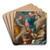 The Holy Family with Saint Augustine by Gaetano Gandolfi Art Drink Coaster set