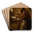 Praying Monk by Andrzej Bronisaw Grabowski Art Drink Coaster set