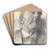 Head of an OldMan by Adolph von Menzel Art Drink Coaster set