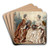 Mme de Julienne et Mme de Serr by Louis Carrogis Carmontelle Art Drink Coaster set Mme de Julienne et Mme de Serr by Louis Carrogis Carmontelle Art Drink Coaster set