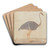 Ostrich by Gangaram Chintaman Tambat Art Drink Coaster set Ostrich by Gangaram Chintaman Tambat Art Drink Coaster set