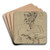 Warrior in half figure by Jacob de Gheyn II Art Drink Coaster set Warrior in half figure by Jacob de Gheyn II Art Drink Coaster set