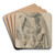 Portrait of a Man Standing by Anthony van Dyck Art Drink Coaster set