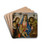 Madonna and Child with Saints Clare, John the Evangelist, John the Baptist, and Francis by Michelangelo di Pietro Membrini Drink Coasters - set of 4