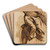 Etude d'un moine de dos by Henri Leopold Lvy Art Drink Coaster set