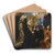 The Madonna And Child Enthroned With Angels, Saint Dominic, Saint Francis, The Magdalene, And A Female Donor; The 'bargellini Madonna' by Ludovico Carracci Art Drink Coaster set