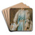 Portrait of a Lady in an Aquamarine Dress by Charles Edward Perugini Art Drink Coaster set Portrait of a Lady in an Aquamarine Dress by Charles Edward Perugini Art Drink Coaster set
