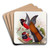 Diard's Trogon by John Gould Art Drink Coaster set Diard's Trogon by John Gould Art Drink Coaster set