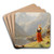 A young girl with a basket in the mountains by Hans Dahl Art Drink Coaster set