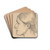 Portrait of Hortense Valpinon (Mme. Jacques Fourchy) by Edgar Degas Drink Coasters - set of 4 Portrait of Hortense Valpinon (Mme. Jacques Fourchy) by Edgar Degas Drink Coasters - set of 4