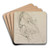 Seated woman, smoking by James Abbott McNeill Whistler Art Drink Coaster set