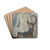 Nude on chair by August Macke Drink Coasters - set of 4