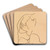 Sitzender weiblicher Torso by Egon Schiele Art Drink Coaster set Sitzender weiblicher Torso by Egon Schiele Art Drink Coaster set